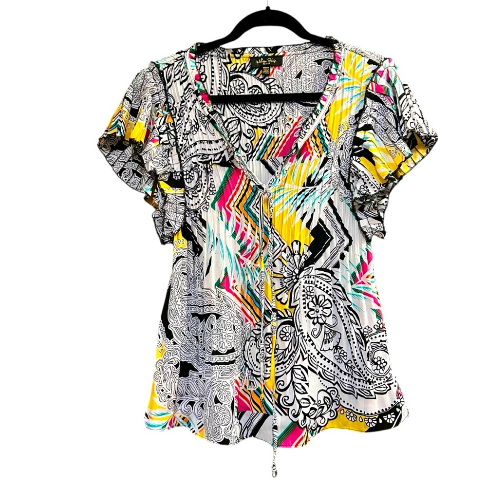 Melissa Paige Multicolor Geometric Print Blouse
